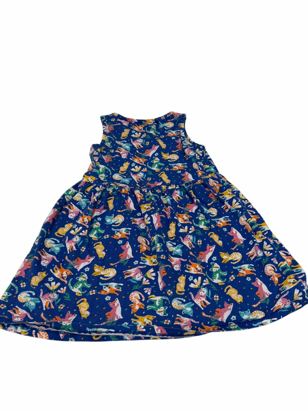 Losan Girl Summer Dress Blue Cats‎ Print Size 7